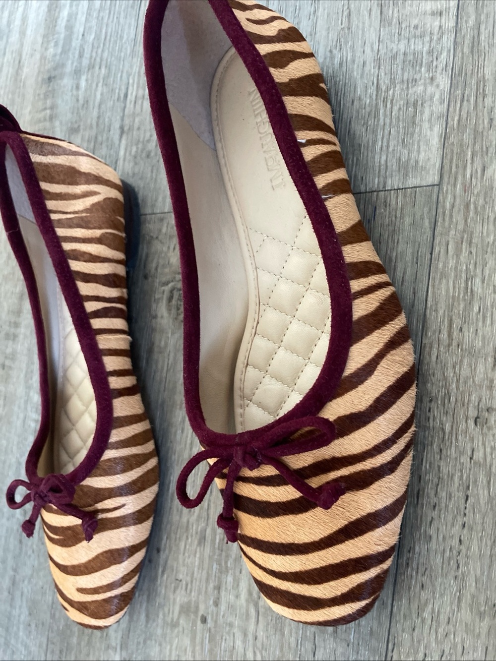 J. McLaughlin Zebra Calf Hair Tassel Loafers Leather Flats Women’s Size 6 - Picture 7 of 16